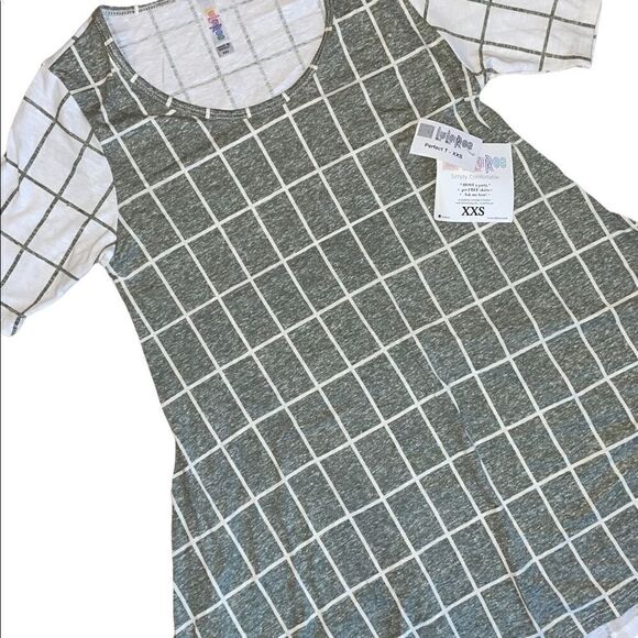 LuLaRoe XXS Perfect Tee (Gray) • Swing Trapeze Tee • Flattering Half Sleeves NWT - Picture 6 of 15